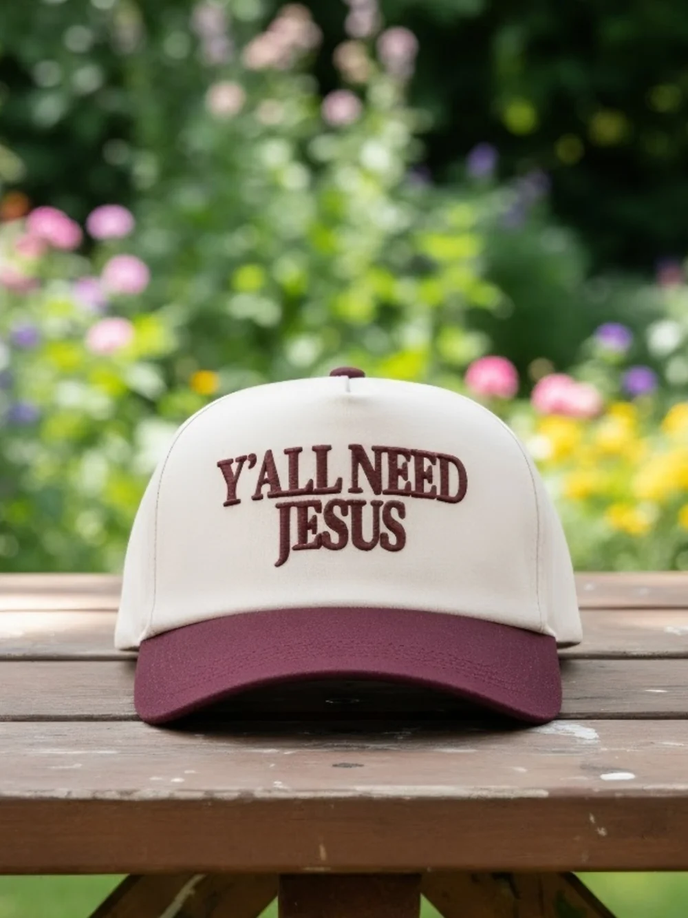 New! Y'ALL NEED JESUS Raisin Baseball Cap Hat